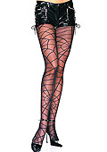 Leg Avenue Sheer Tights With Opaque Woven Spider Web (7502)