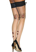 Love Me Candie Floral Seamed Hold Ups