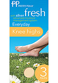 Pretty Polly Silver Fresh Every Day Knee High (3 PP)