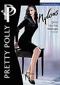 Pretty Polly Nylon Gloss Lace Top Hold Ups