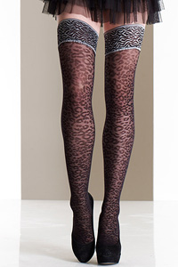 Jonathan Aston Leopard Tulle Hold Ups