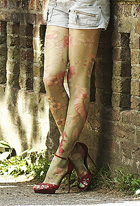 Jonathan Aston Poppy's Floral Print Tights