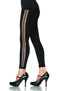 Leg Avenue Seamless Leggings With Crocheted Side (13541)