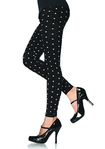 Leg Avenue Seamless Leggings with Polka Dots (13539)