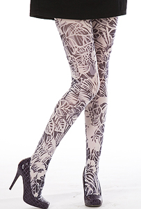 Pamela Mann Floral Monochrome Tights