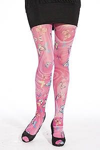 Pamela Mann Pink Swirl Butterfly Tights