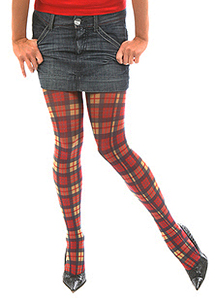 Pamela Mann Red and Yellow Tartan Tights