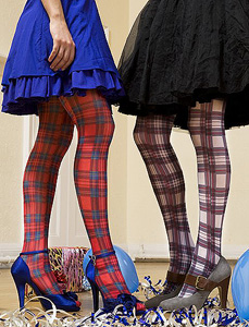 Pamela Mann Square Check Tartan Tights