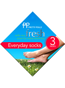 Pretty Polly Silver Fresh Every Day Cotton Socks (3 Pair Pack)