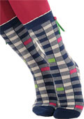 Bonnie Doon Ladies Wacky Check Socks