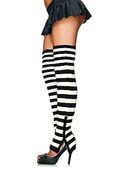 Leg Avenue Extra Long Striped Leg Warmers with Size Snap