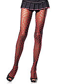 Leg Avenue Sheer Tights with Woven Spiderwebs 7490