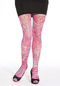 Pamela Mann Pink Swirl Butterfly Tights