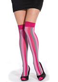 Pamela Mann Vertical Stripe Over The Knee Socks