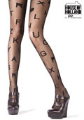 Henry Holland Alphabet Black Tights