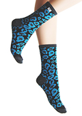 Pretty Polly Silver Fresh Leopard and Tiger Ankle Socks