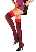 Pretty Polly Over Knee Contrasting Welt Socks