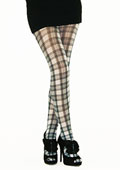 Tiffany Quinn Black and White Square Tartan Tights